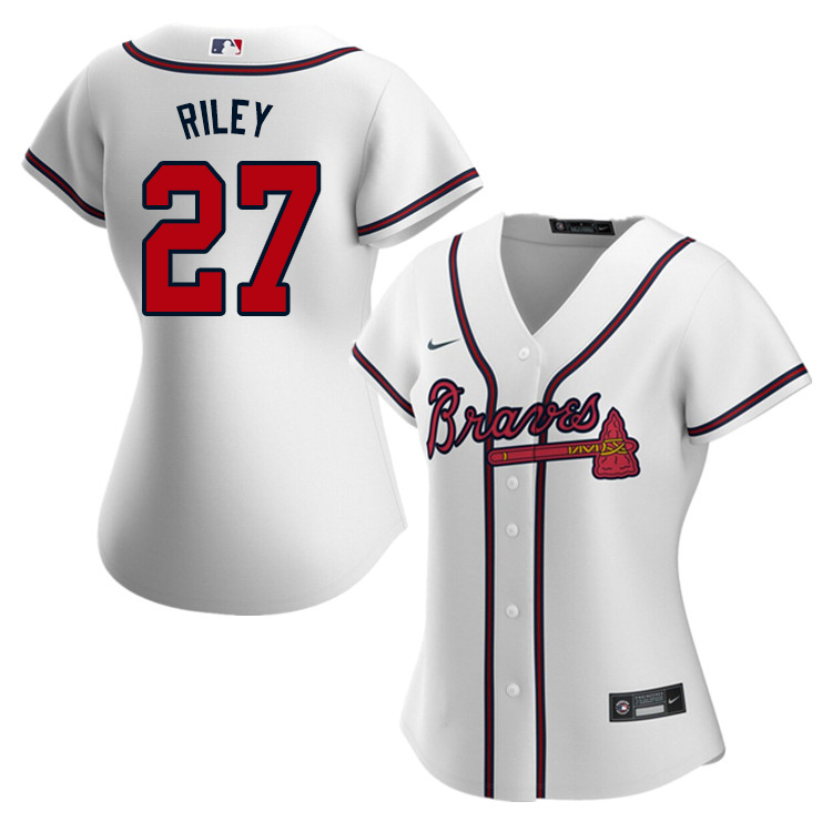 Nike Women #27 Austin Riley Atlanta Braves Baseball Jerseys Sale-White